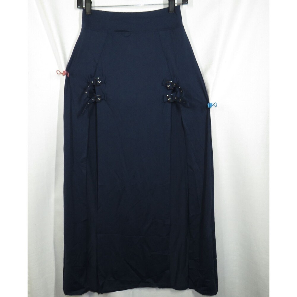 Halara Navy Soft Stretchy Double Buckle Front Split Maxi Skort Skirt XL - Picture 7 of 13